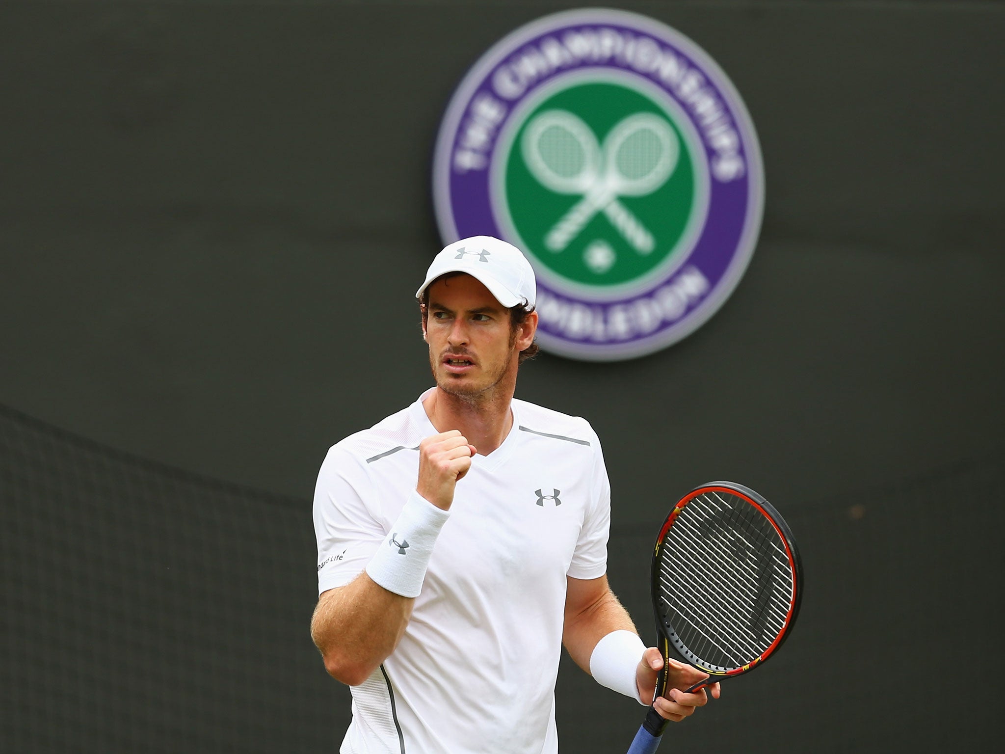 Andy Murray in second round action