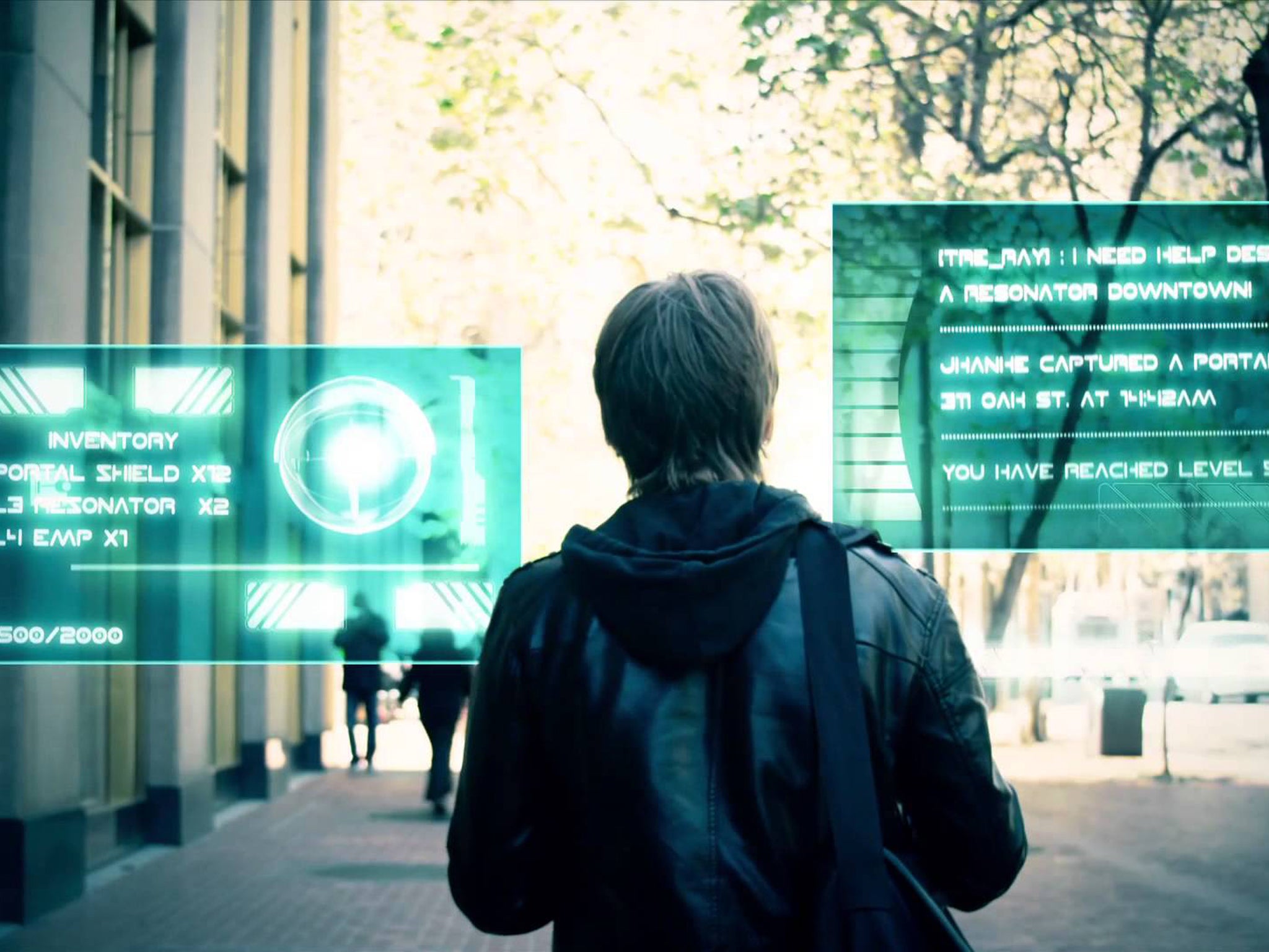 A shot from promotional material for the 'Ingress' game