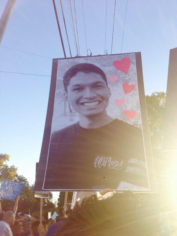 Family and friends have been campaigning for #JusticeForArmando since he died in July 2014 after being 'hazed' (image via Twitter)