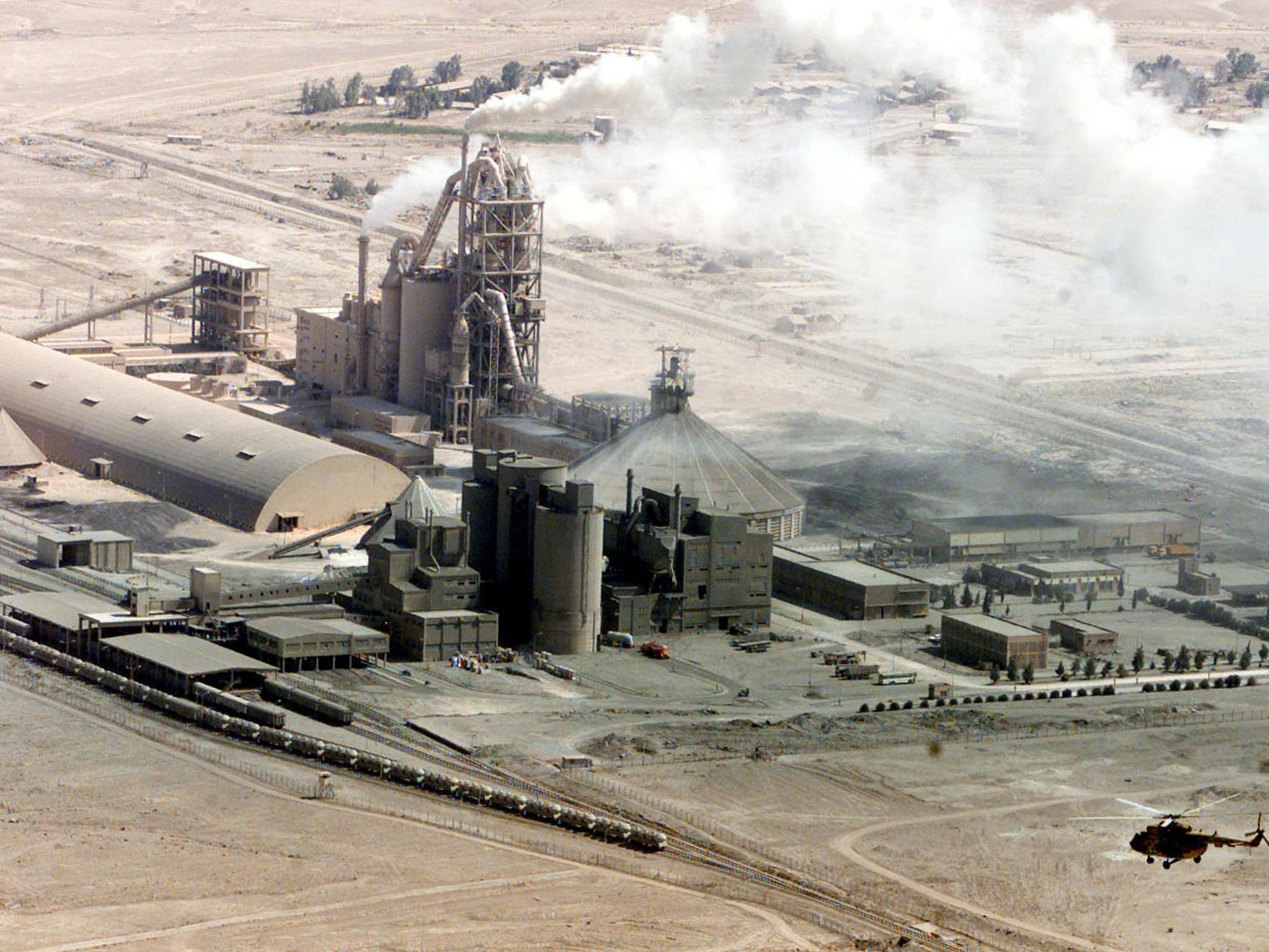 This phosphate plant at al-Qaim, northwest of Baghdad, housed a uranium extraction plant until it was destroyed during the 1991 Gulf war