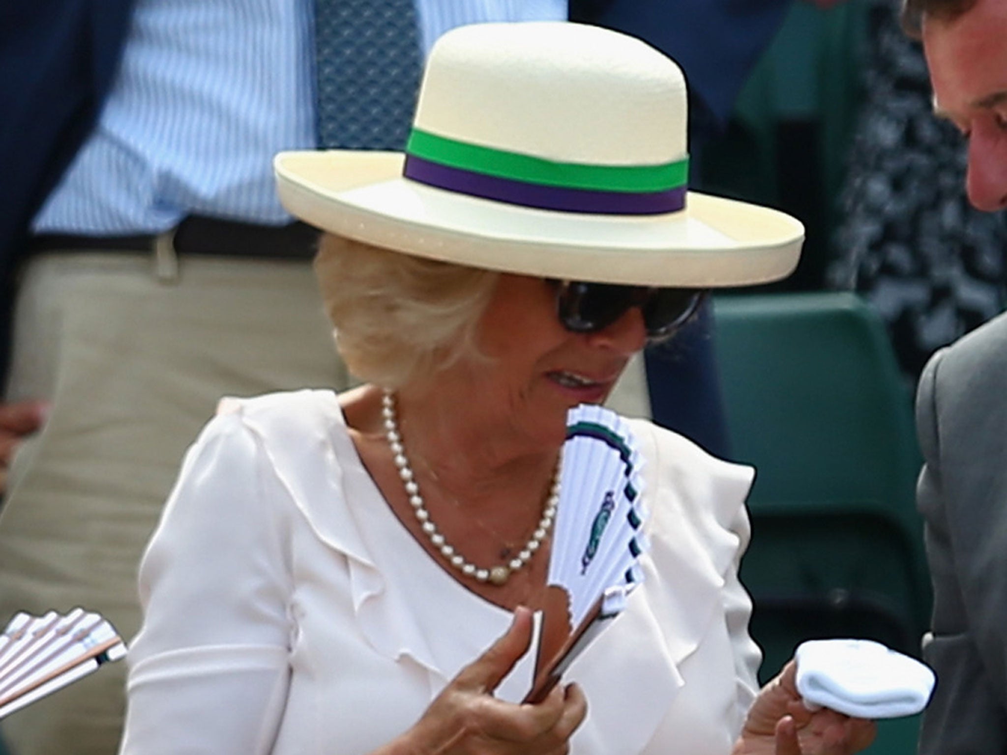 The Duchess of Cornwall with Andy Murray's wristband
