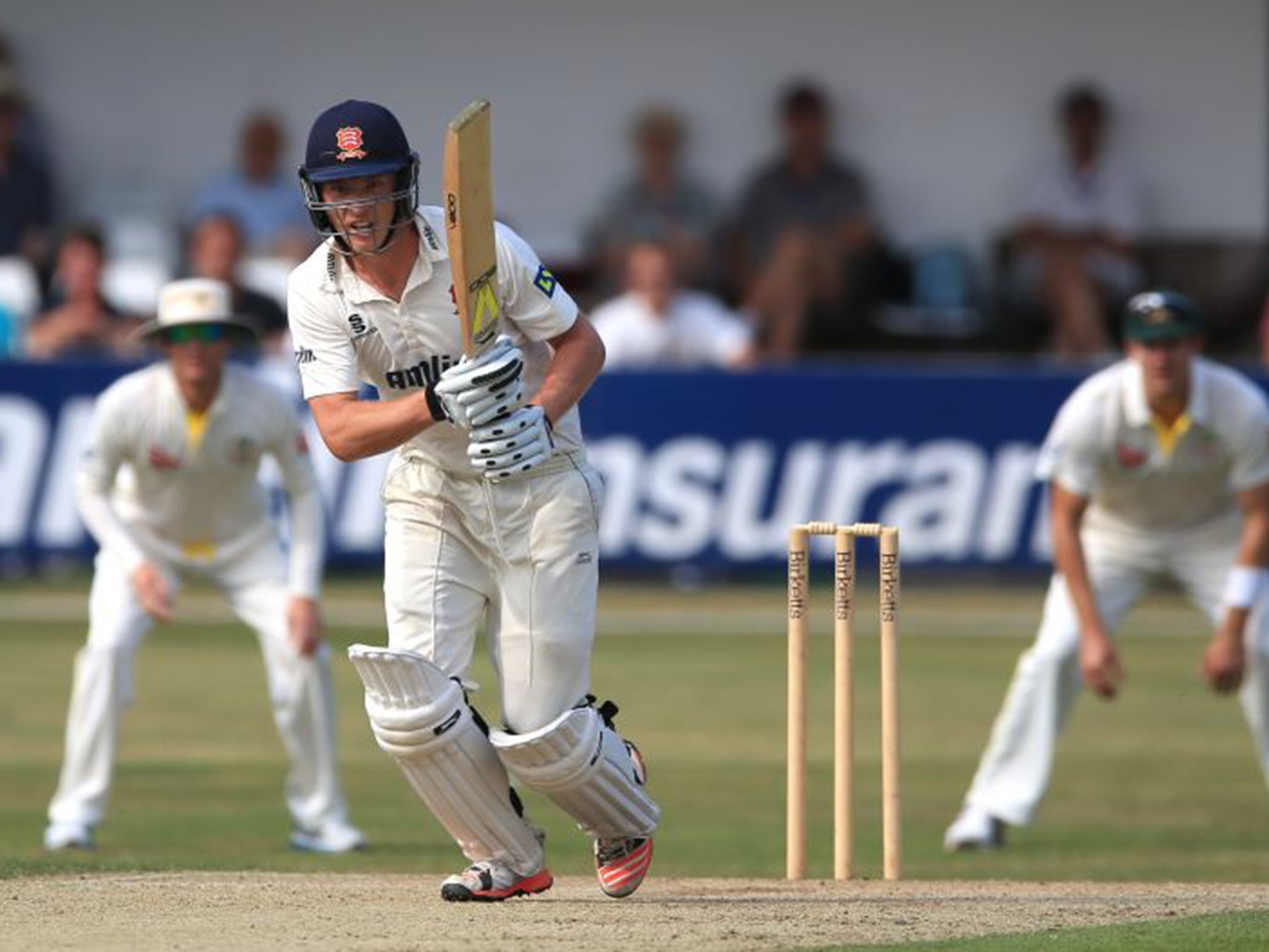 Australia’s Michael Clarke can only watch as Tom Westley piles on the runs for Essex on Thursday