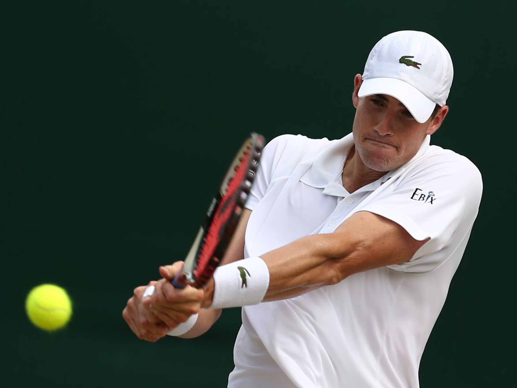 John Isner, of the United States, is attempting to reach the fourth round at Wimbledon for the first time