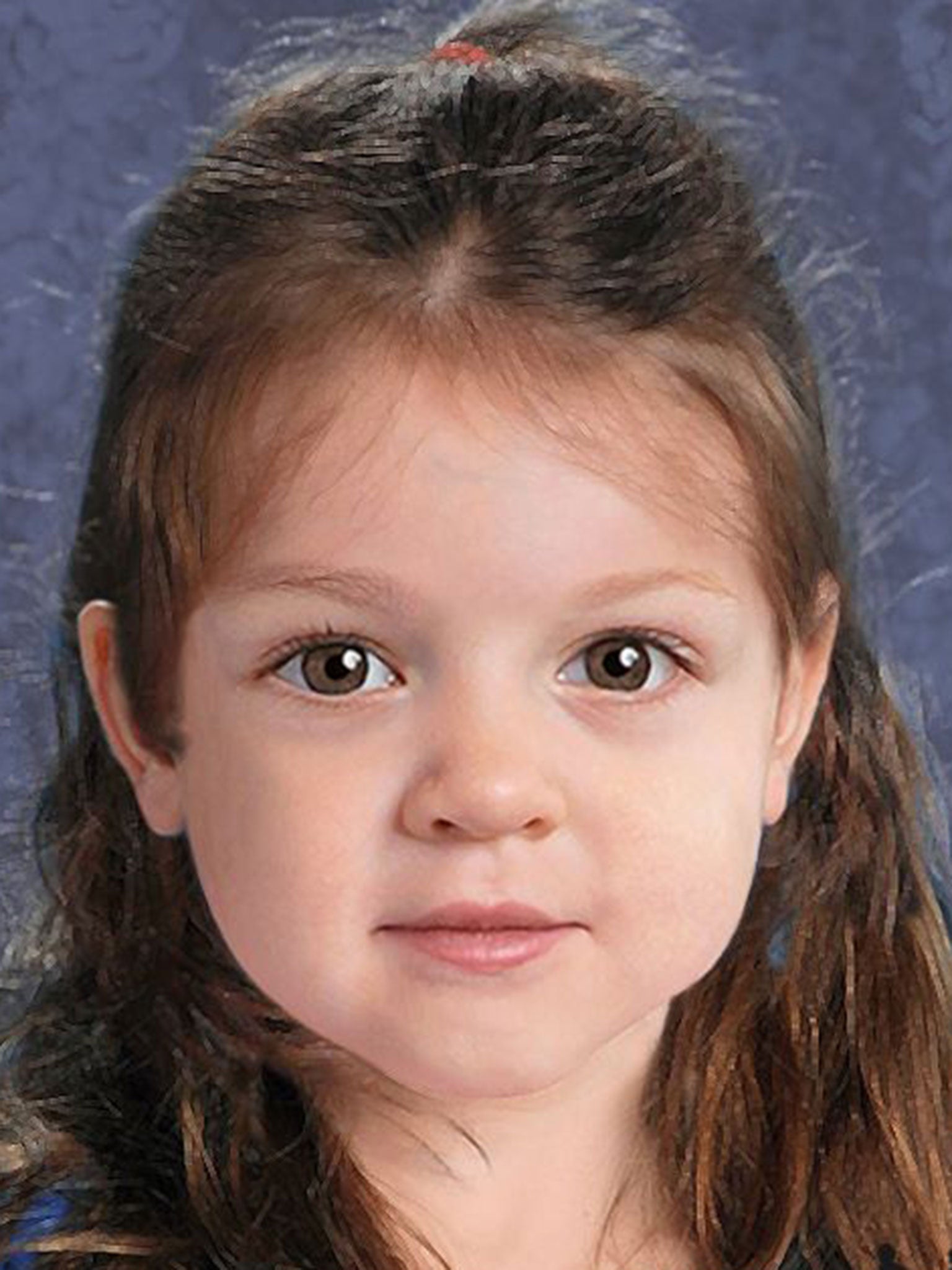 A CGI image released by Massachusetts Police of a little girl whose body was found on Boston Harbour
