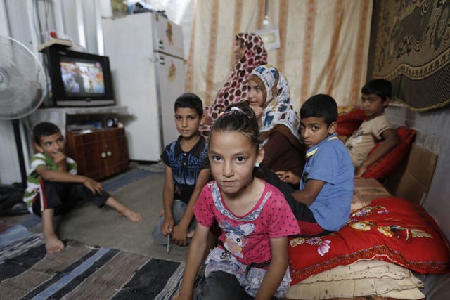 Ghaida al-Najjar, eight, lives with her family in one of the caravans in Khuza’a, a town near Khan Younis, in the south of Gaza (