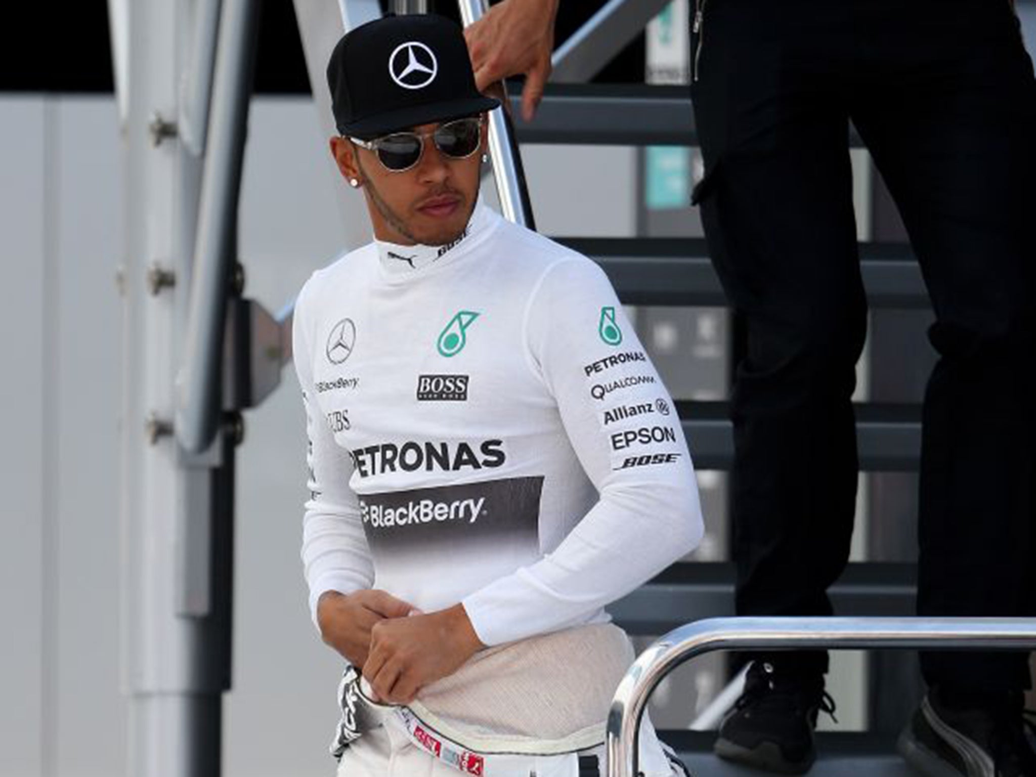 Lewis Hamilton, who leads the drivers’ title race from Nico Rosberg, was fourth in practice yesterday at Silverstone