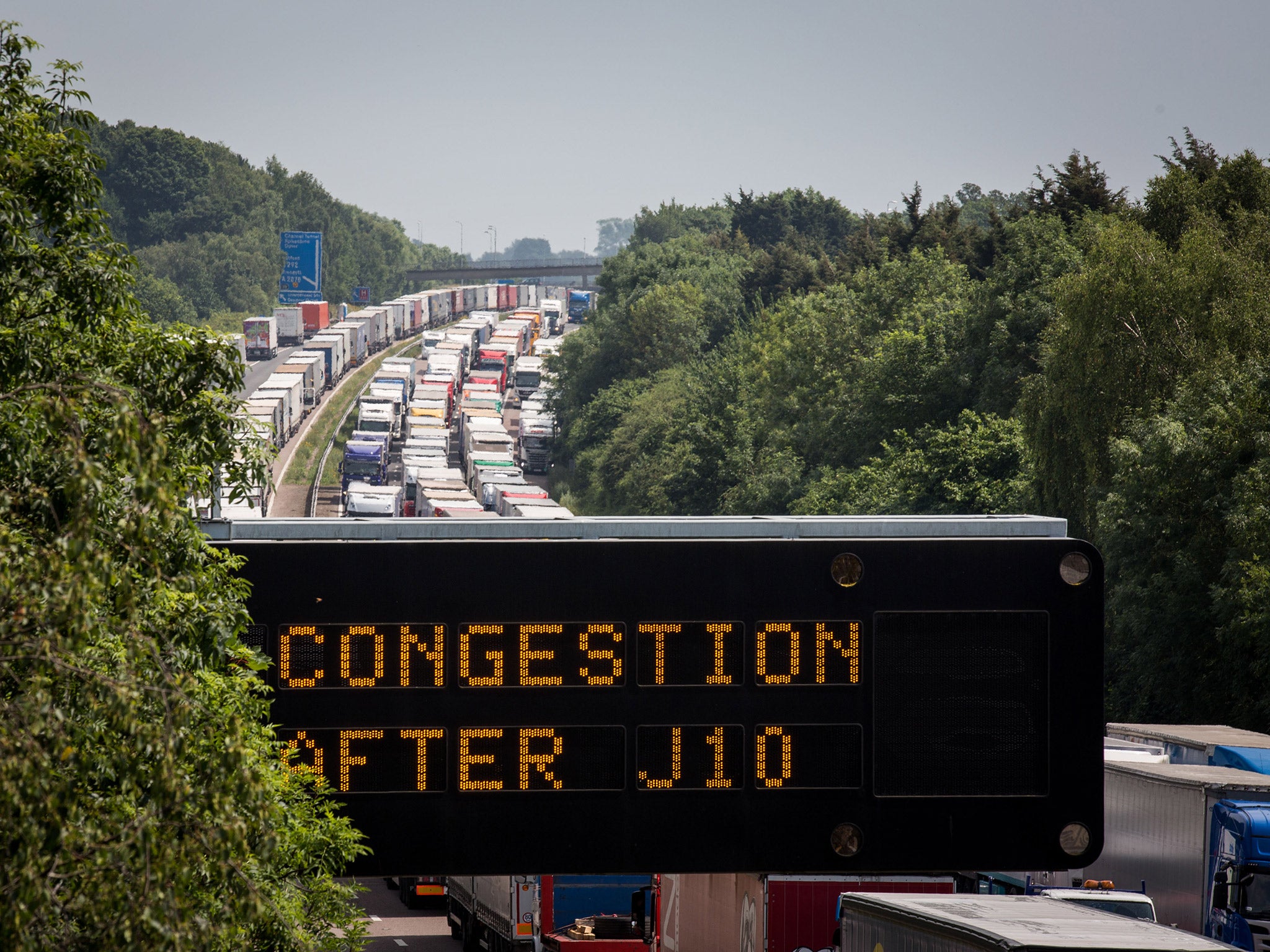 Lorry drivers faced long delays last week as part of Operation Stack