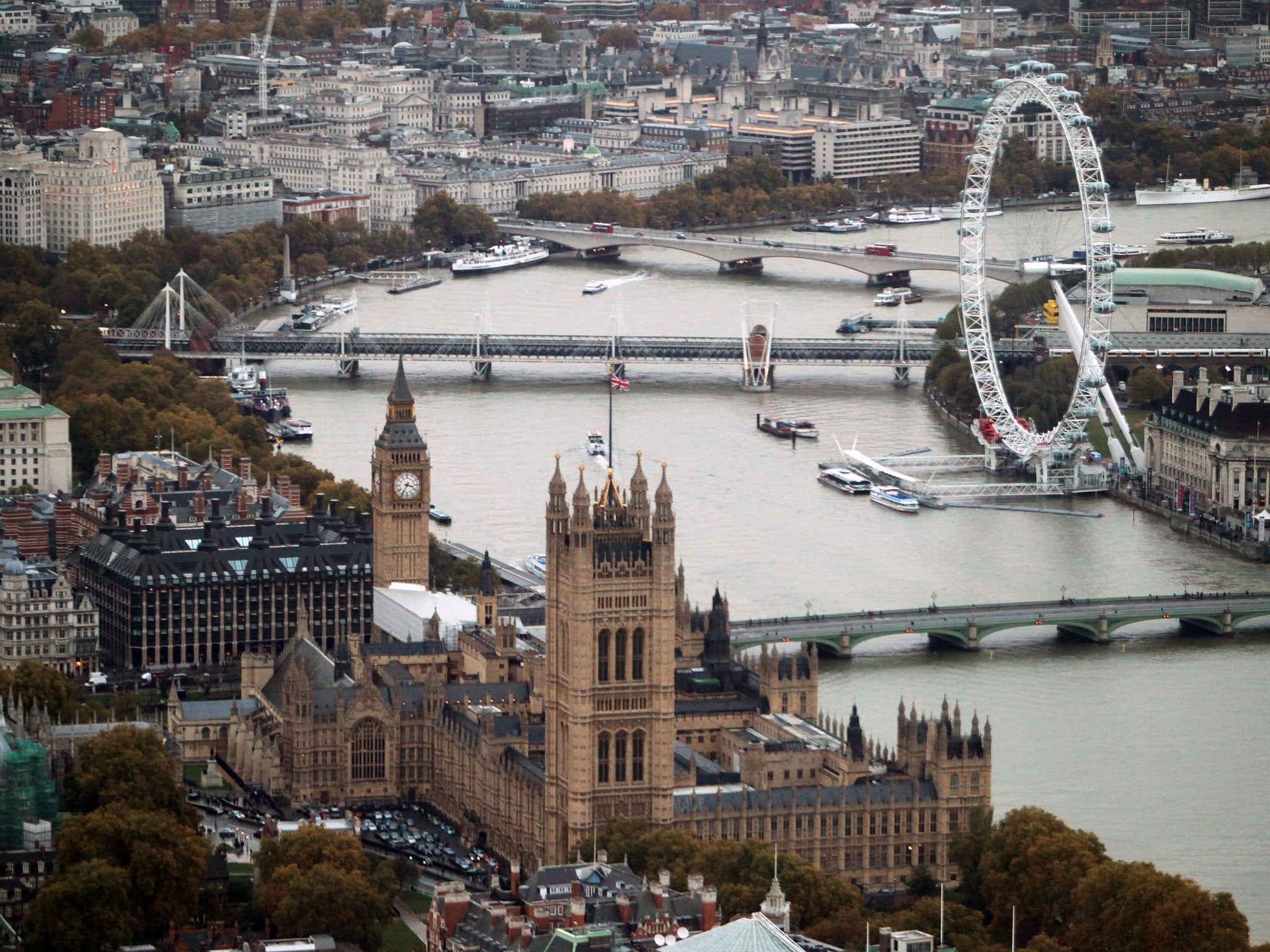 The Palace of Westminster, where the houses of Parliament are located