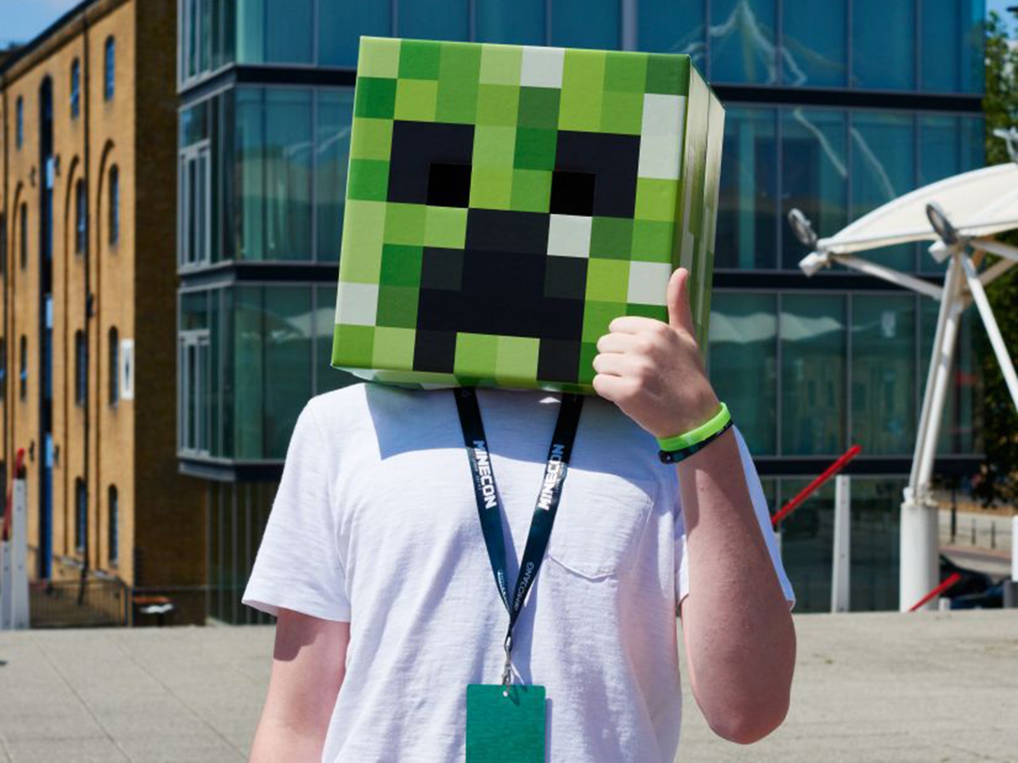 Minecraft fan Harry Olsen, 13, at the sold-out Minecon event in London on Saturday