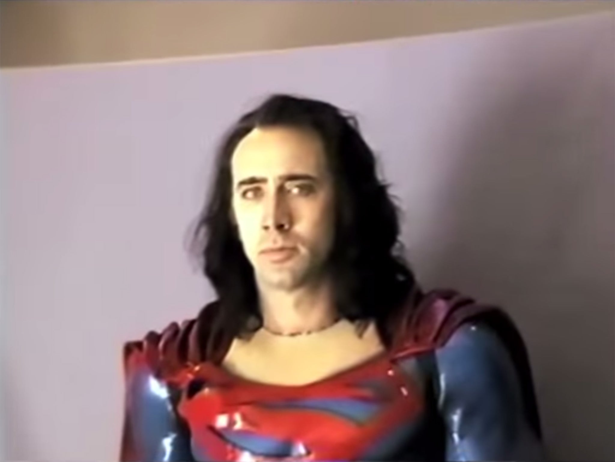 Nicolas Cage Superman Costume Test