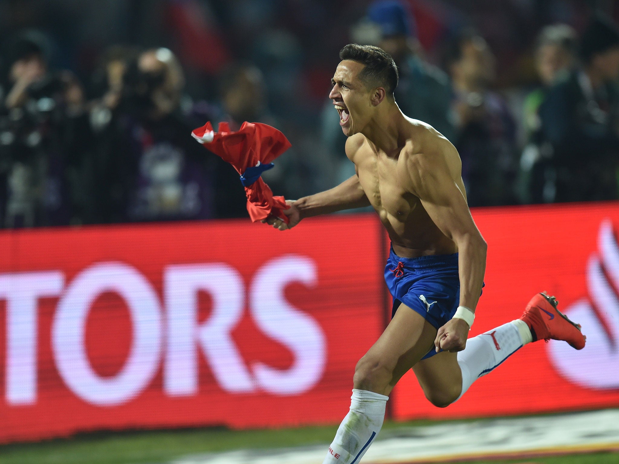 Alexis Sanchez's penalty sparked wild celebrations in Chile