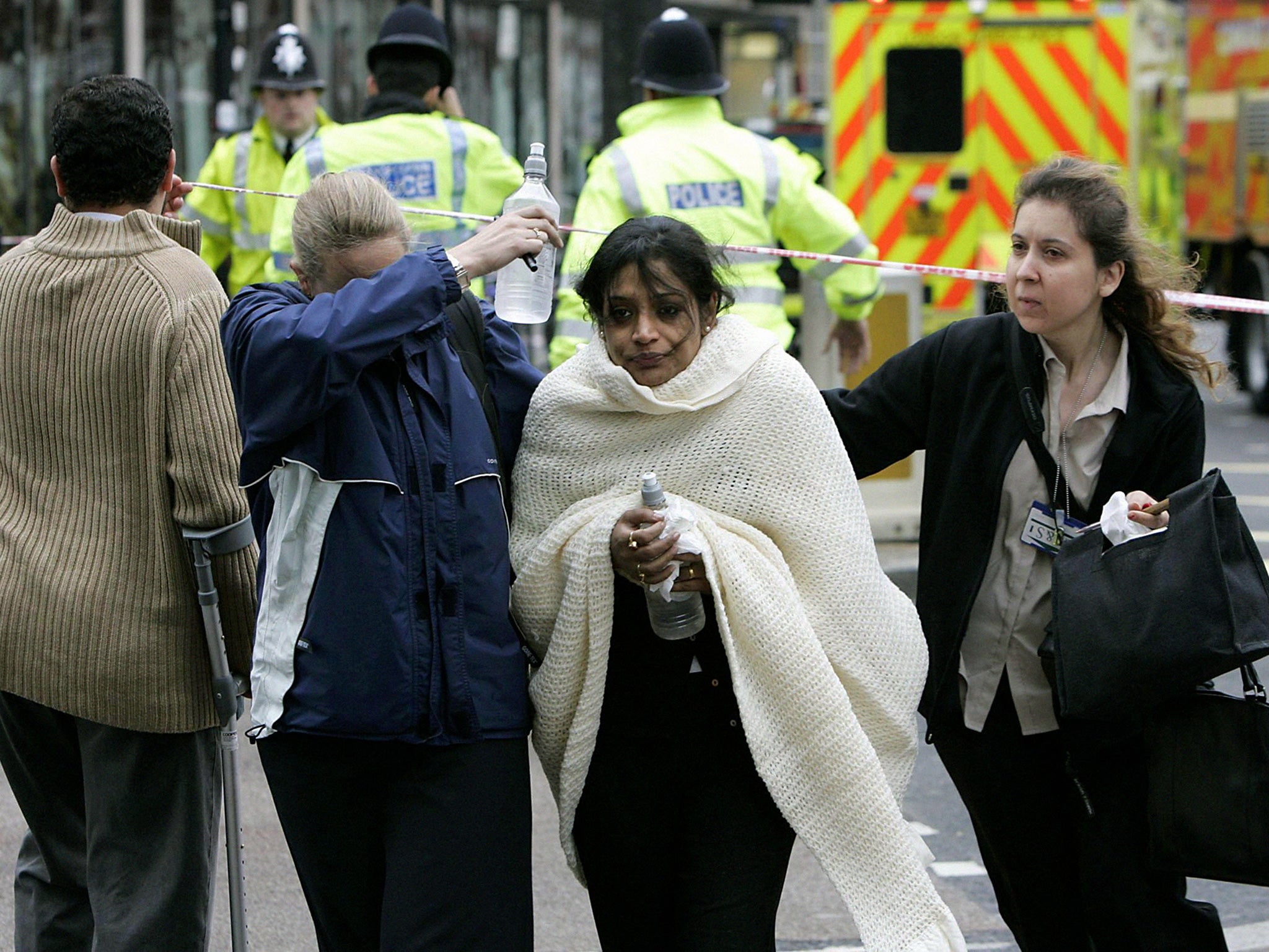 The walking wounded leaving Edgware Road after the attack