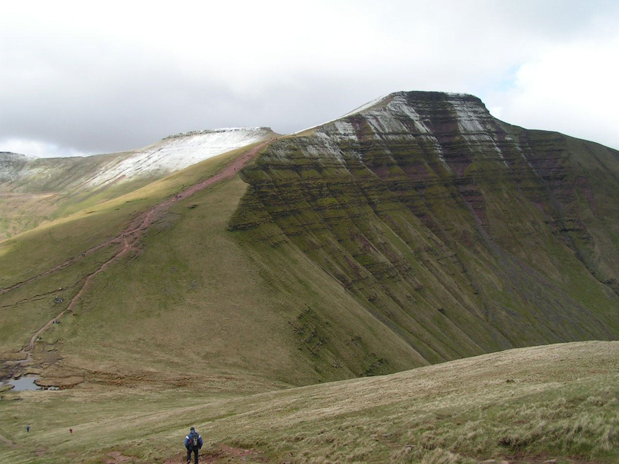 Pen y Fan, where a man was struck by lightning