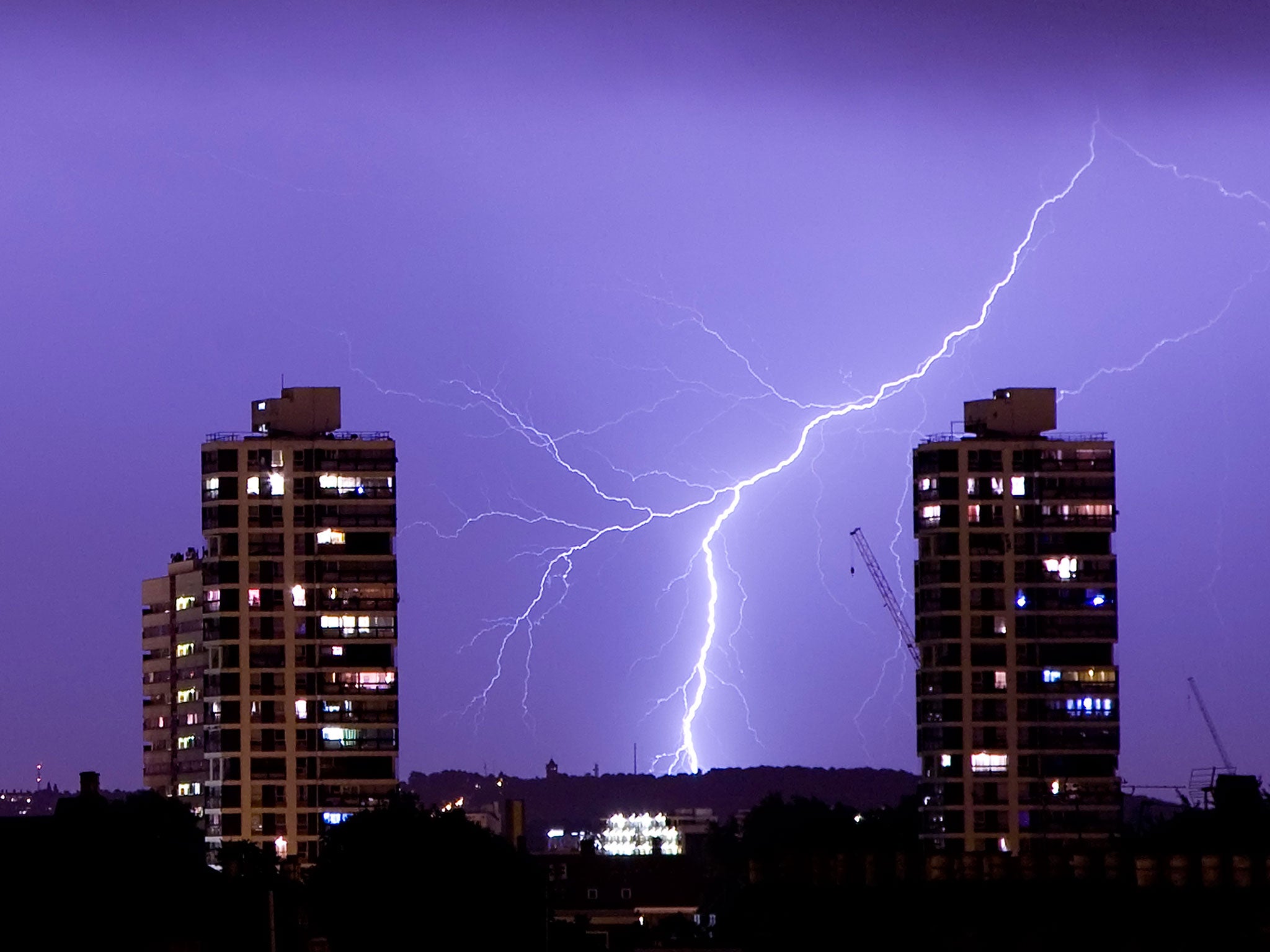 The heatwave was cut short by thunder and lightning