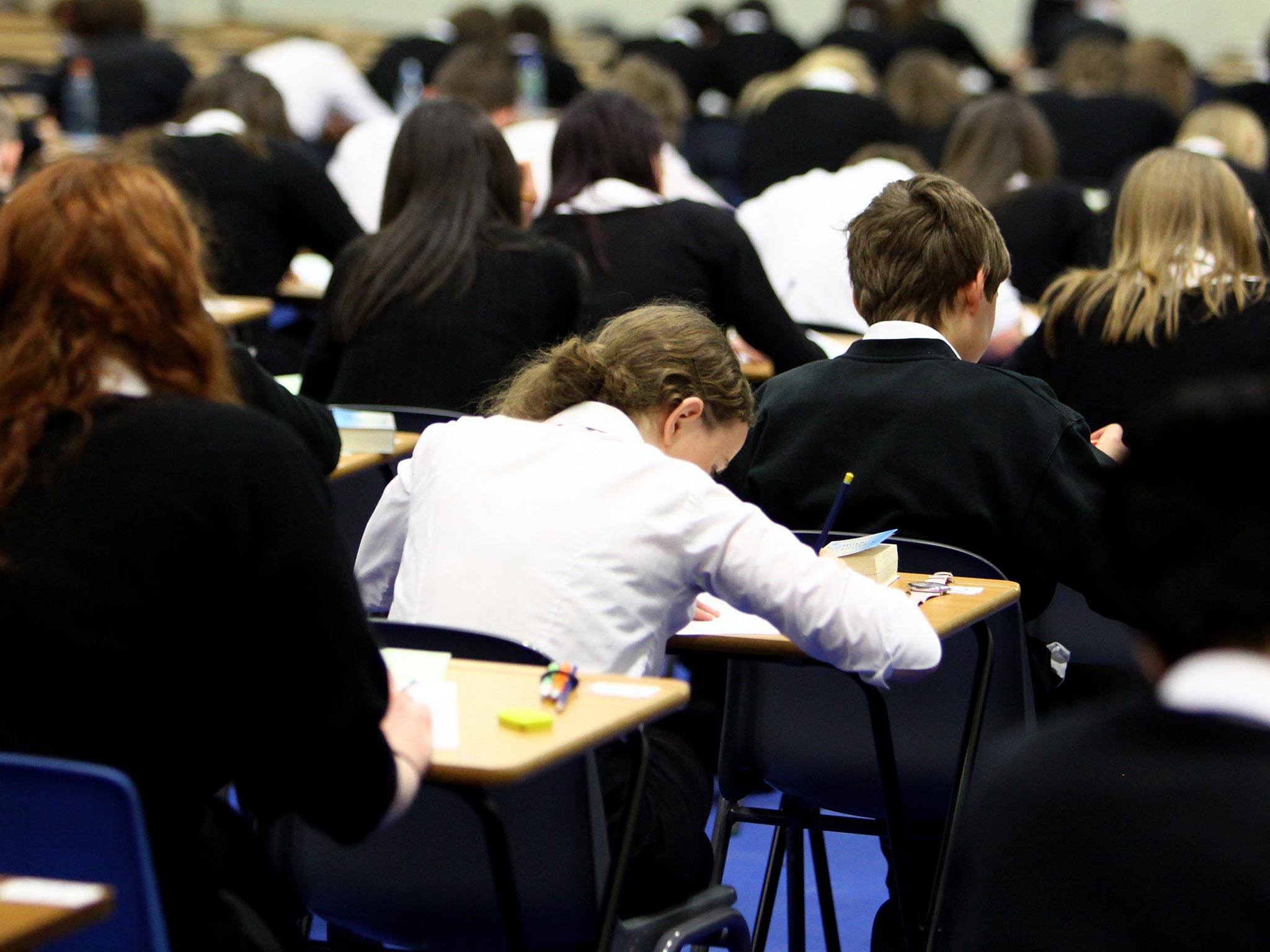 Pupils in an exam