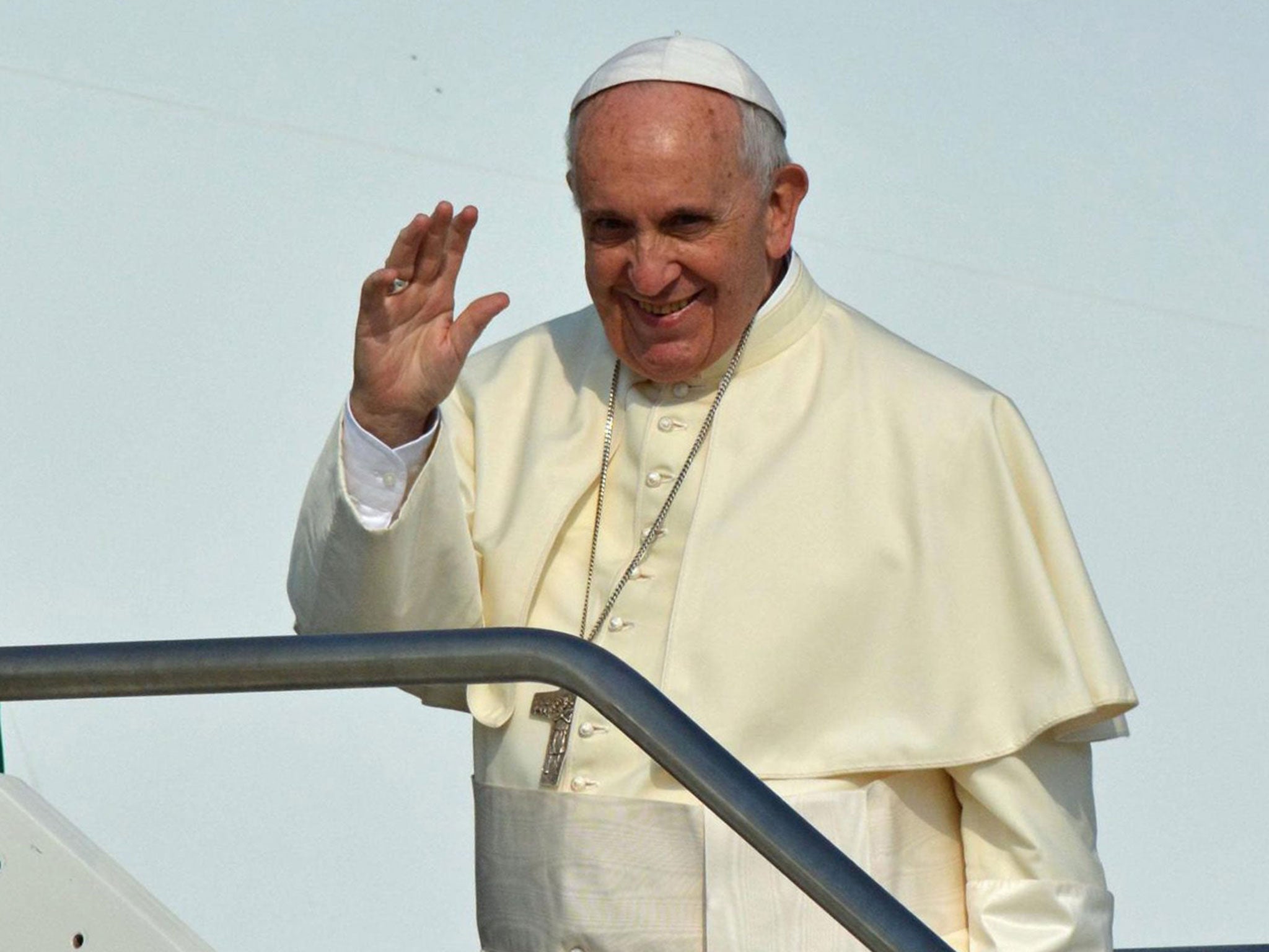 Pope Francis touched down in Ecuador to begin the tour