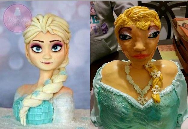 Bakery sends 'horrific' version of Frozen-themed birthday cake to  unsuspecting customer | The Independent | The Independent