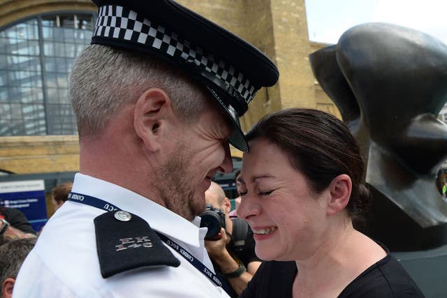 PC Andrew Maxwell was part of a team of officers who went into the tube to bring out survivors 