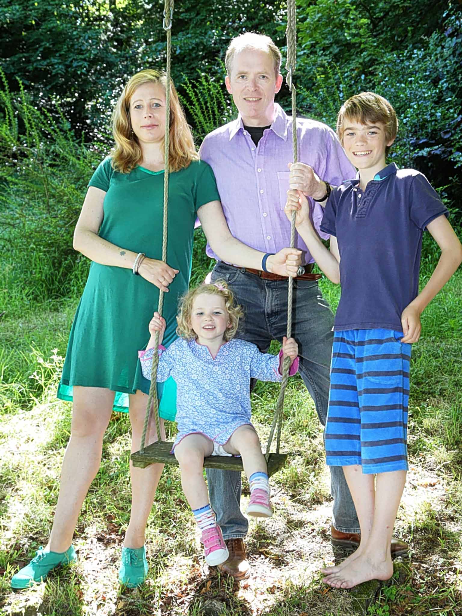 Alice Jolly with her husband Stephen, son Thomas and daughter Hope