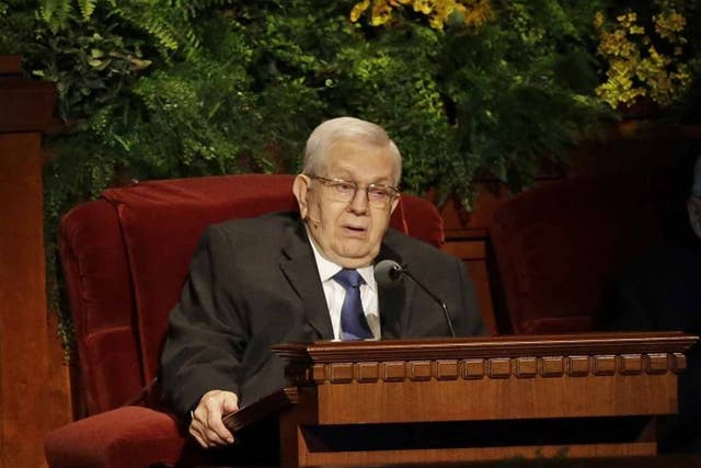Packer in 2014: he served on the Quorum of the Twelve Apostles for 45 years