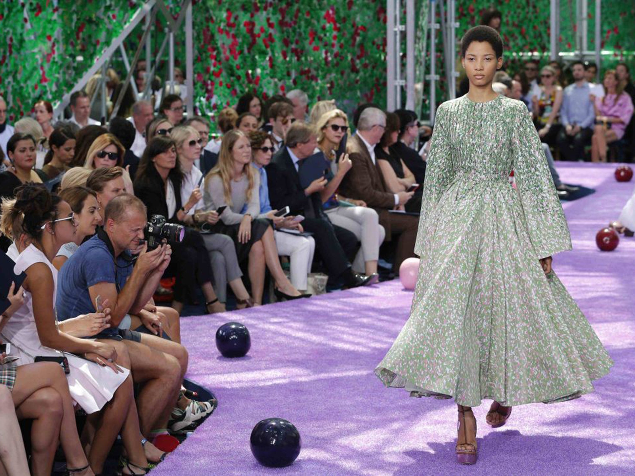 The big idea for Dior this time was a jaunt through history - it was a mash-up