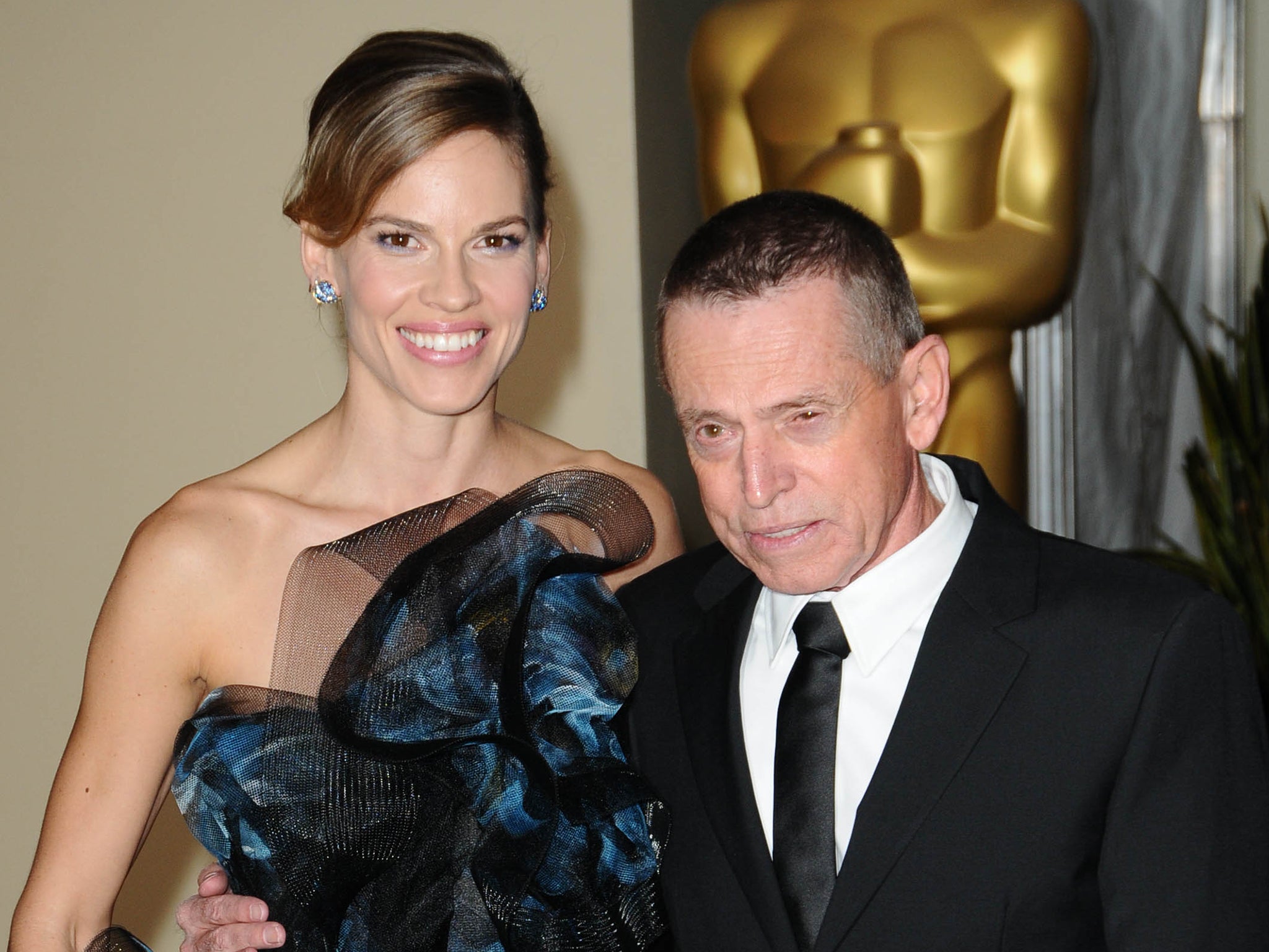 Hilary Swank with her father, Stephen, in 2010