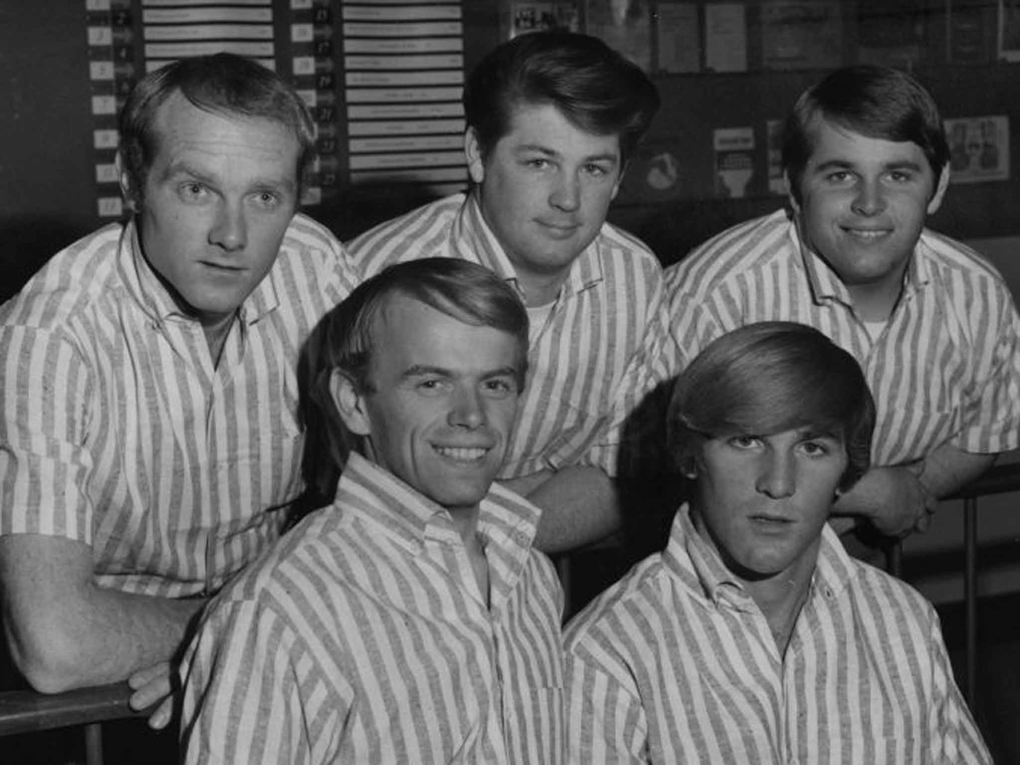 Brian Wilson (third left) with the Beach Boys in 1964