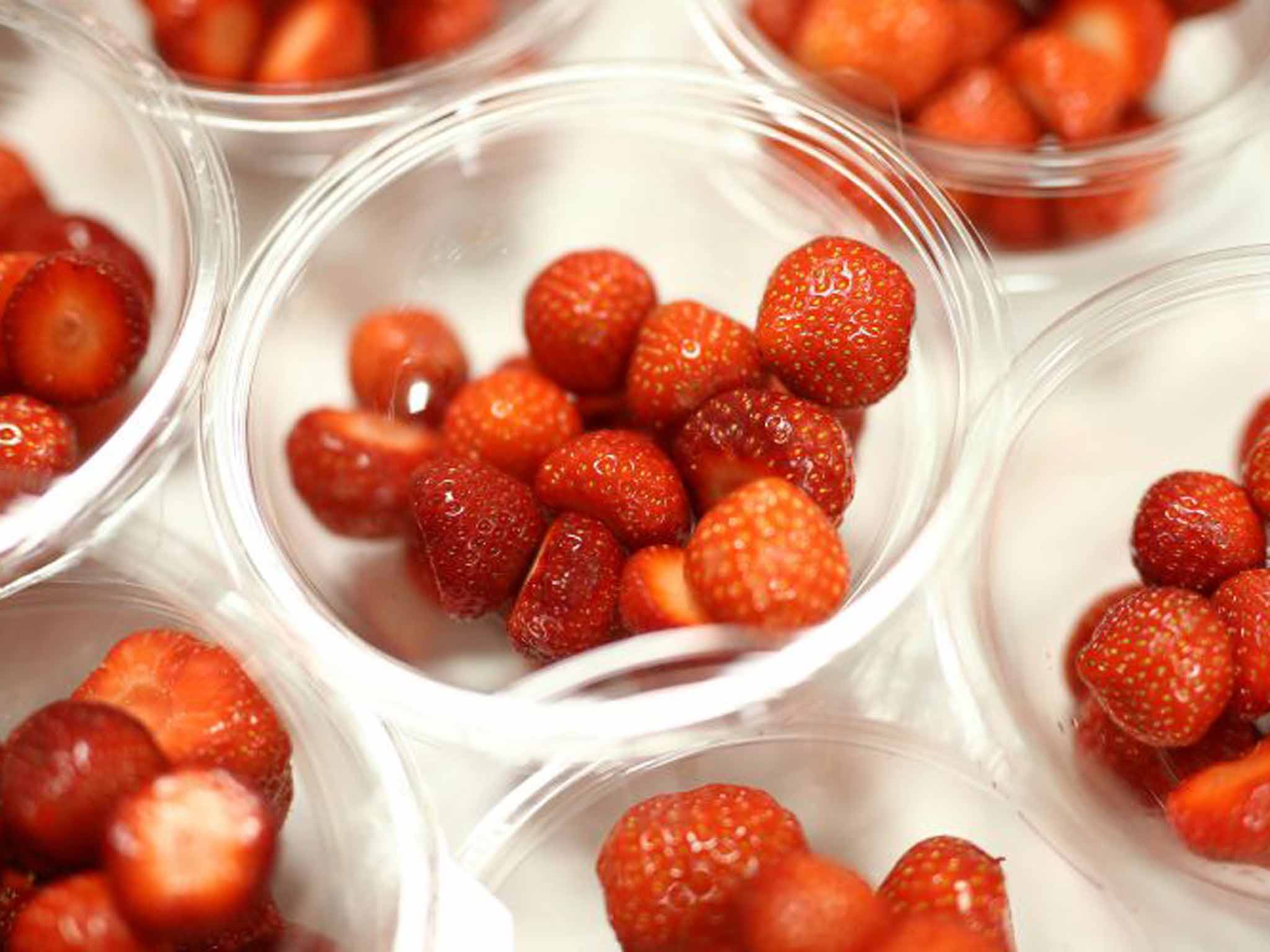 Berry tasty: strawberries and cream were served at Wimbledon during the first tournament in 1877