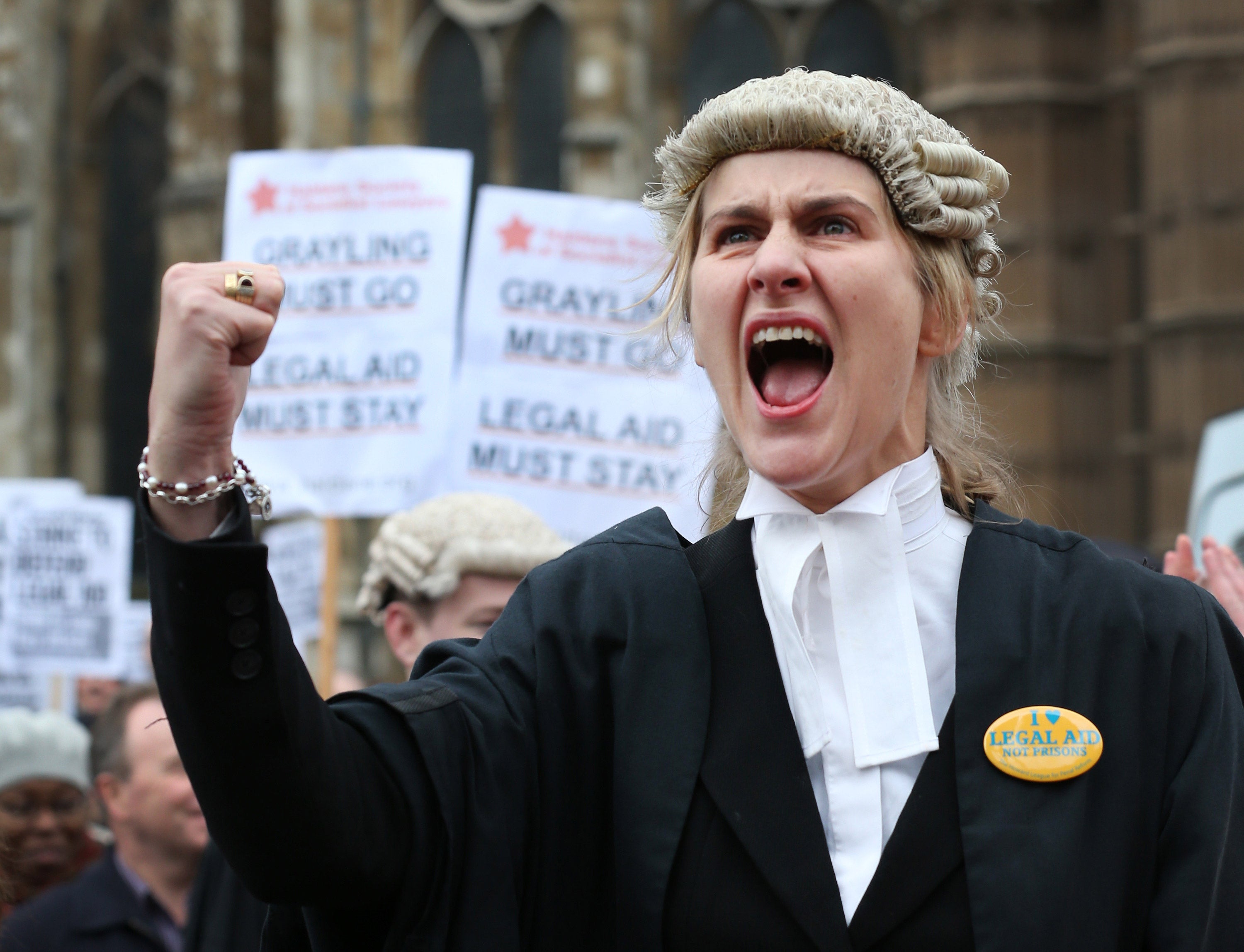 Lawyers protest cuts to legal aid