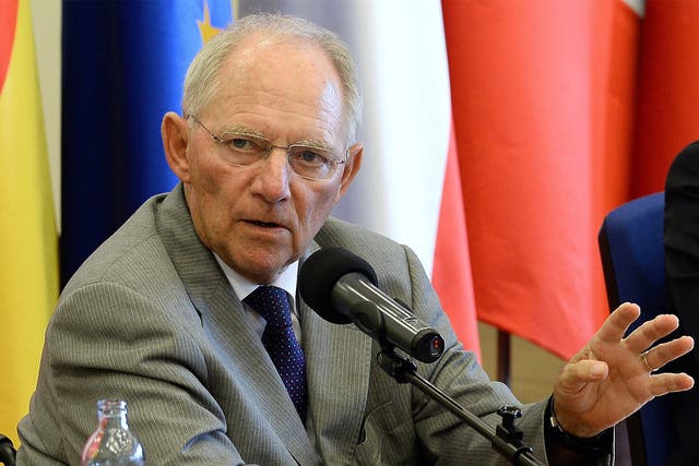 Wolfgang Schaeuble, German finance minister, was asked what he would do during a panel discussion 