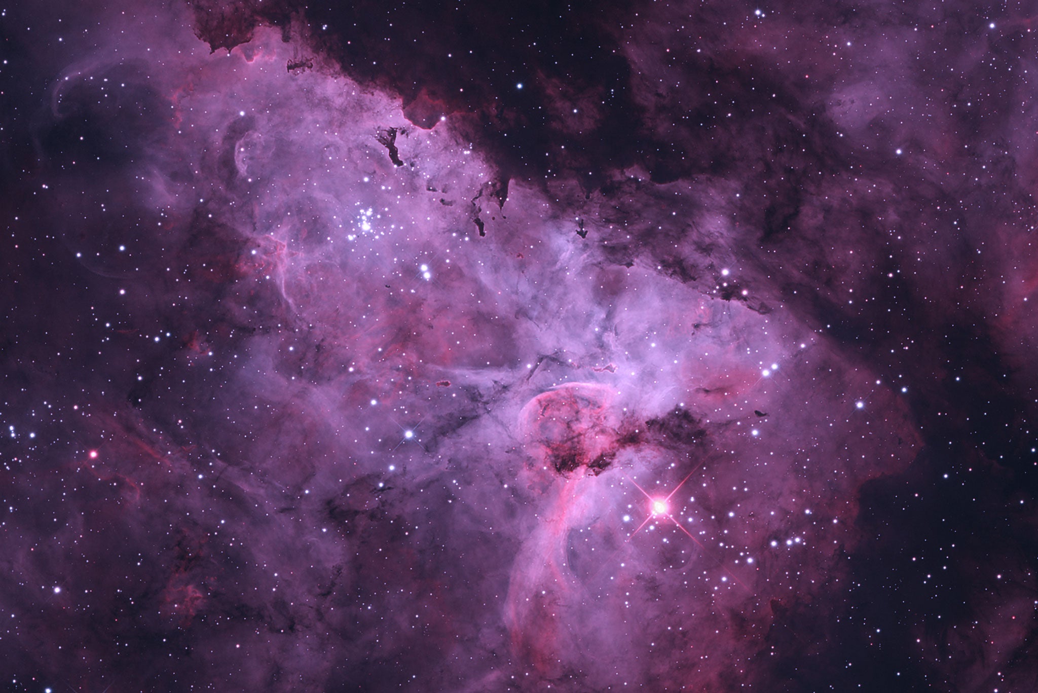 Great Nebula in Carina Bi-Colour by Terry Robison