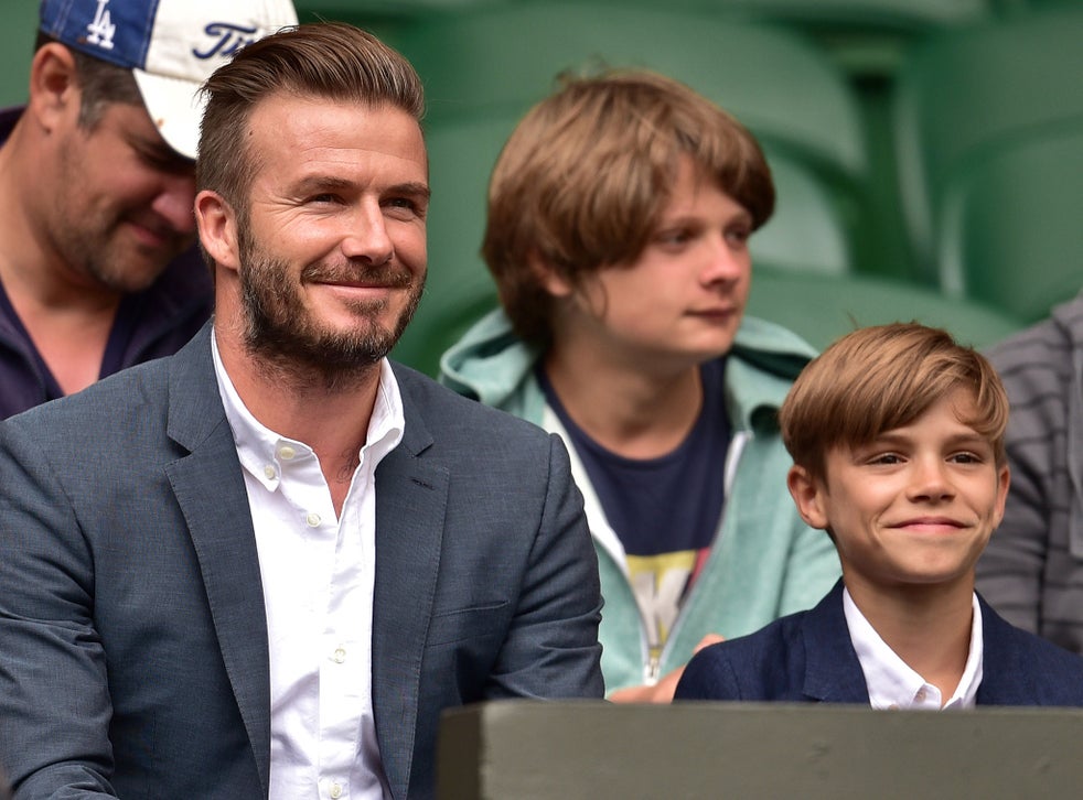 David Beckham and the Duke and Duchess of Cambridge watch Andy Murray ...