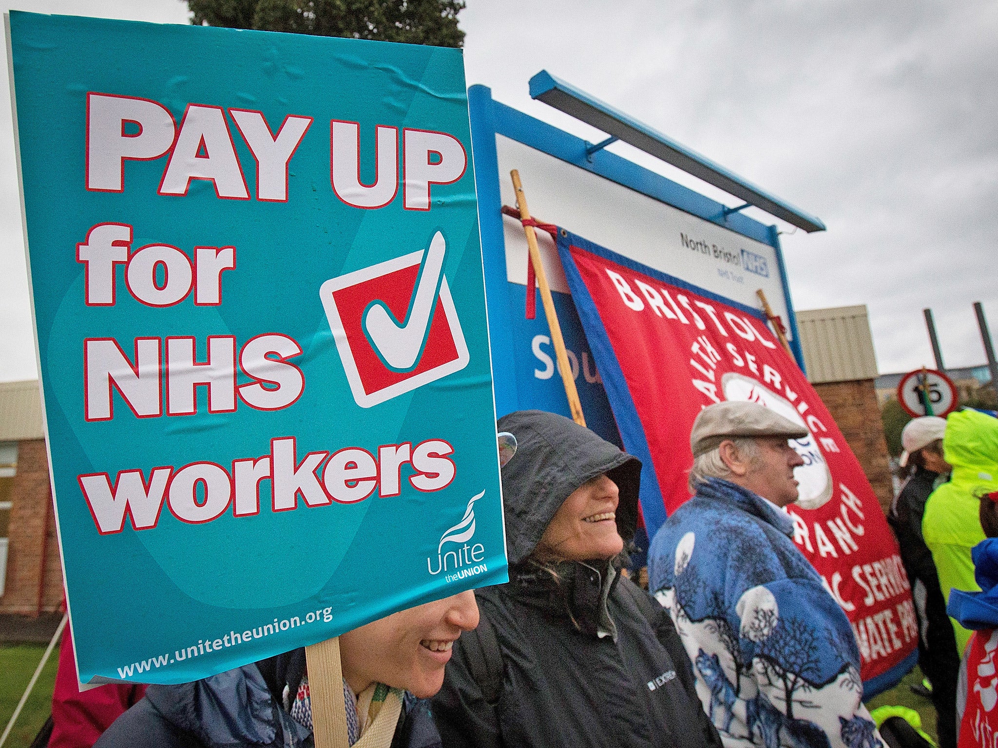 NHS workers, including nurses, went on a four-hour strike last October. It was the first strike by NHS staff over pay in more than 30 years
