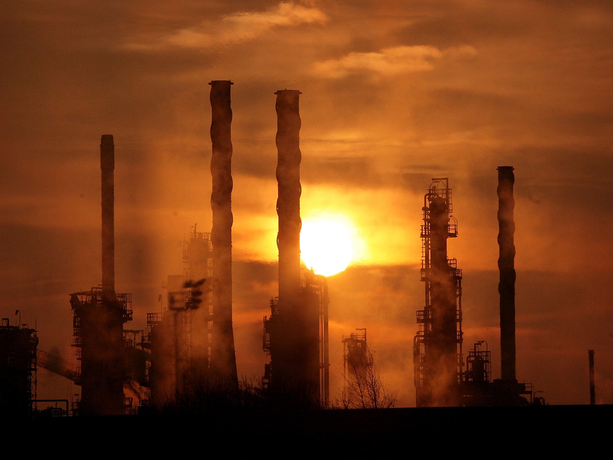 The sun rises over Lindsey oil refinery in North Lincolnshire. File photo