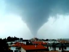 Italians capture video of huge tornado as it sweeps through Venice