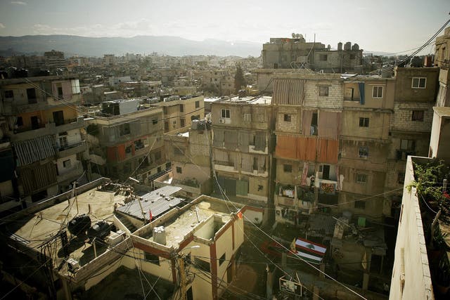 A general view shows the Palestinian refugee camp of Shatila in southern Beirut on November 19, 2009.