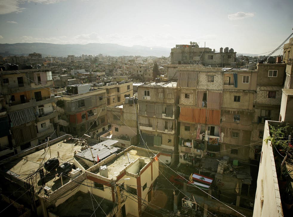 A general view shows the Palestinian refugee camp of Shatila in southern Beirut on November 19, 2009.