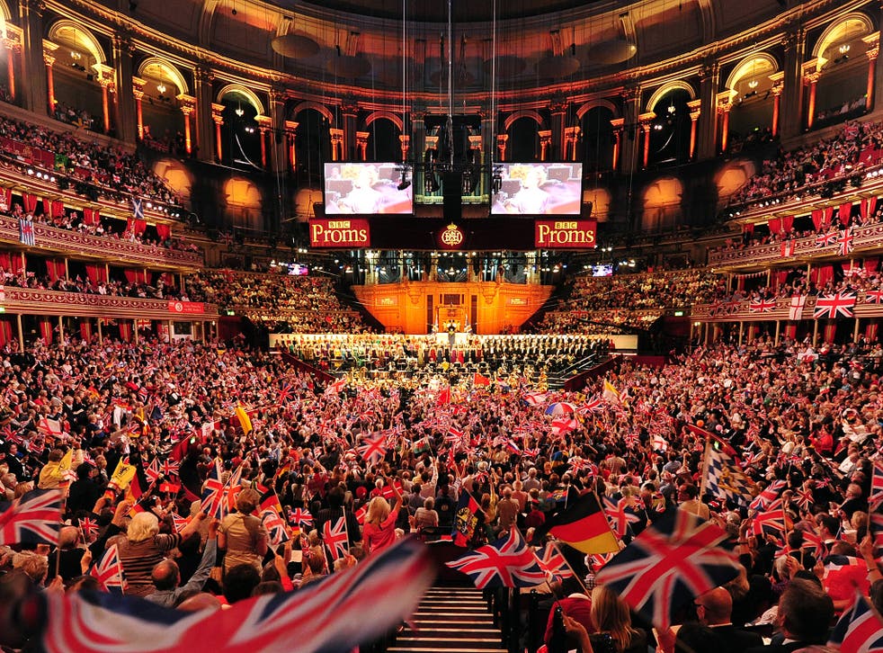 People wave their flags at the Proms, 2013 (Getty)