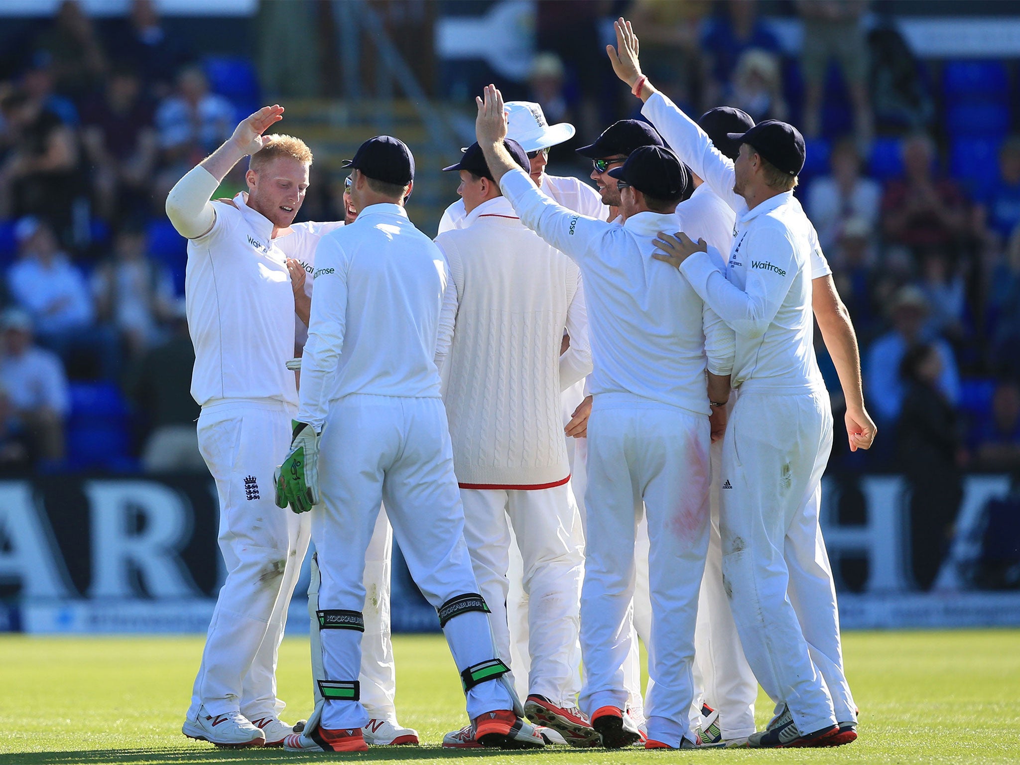 Stokes in action in the first Test