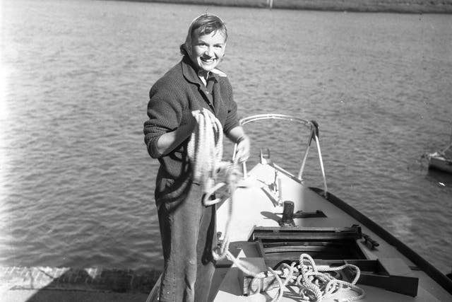 Raynes in 1959: after the war she had cruised the coasts of France and Belgium in a former lifeboat and explored the Baltic