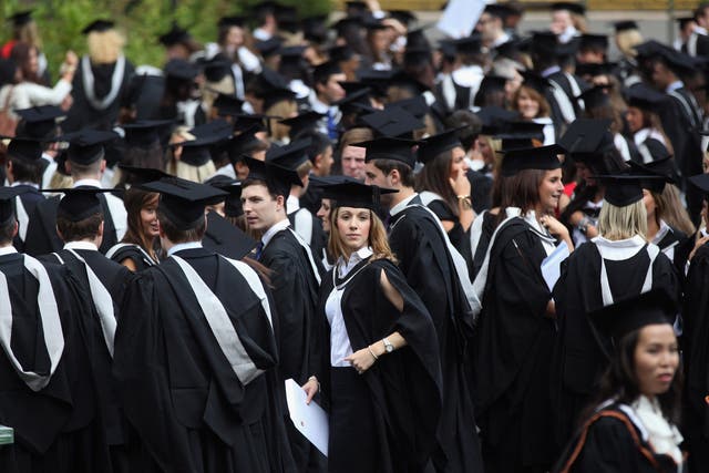 Students at the University of Birmingham take part in their degree congregations as they graduate on 14 July 2011 in Birmingham, England