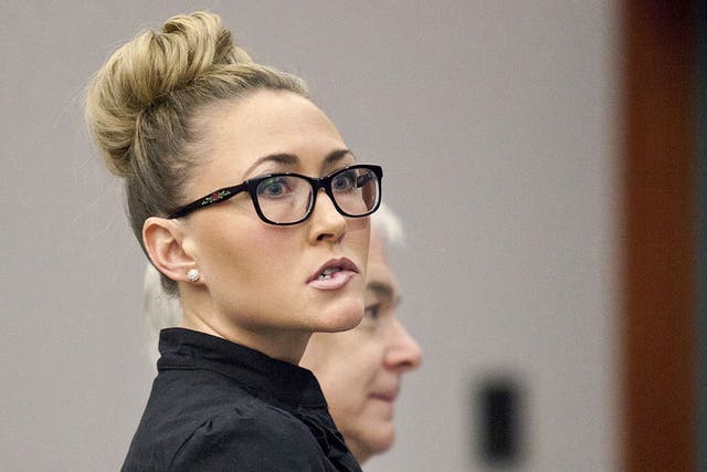 Brianne Altice weeps in court