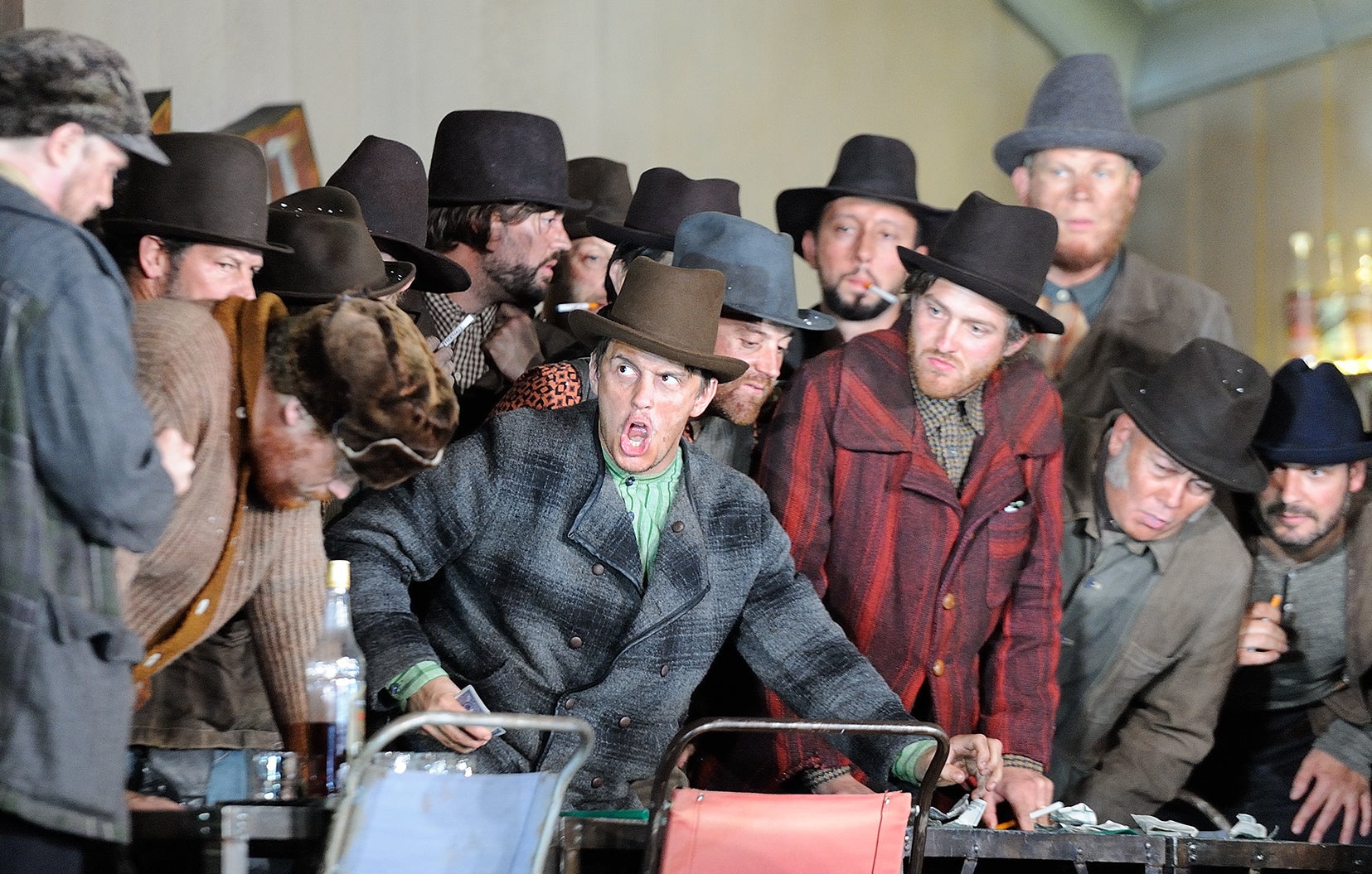 The Chorus The English National Opera perform "The Girl Of The Golden West" at the London Coliseum