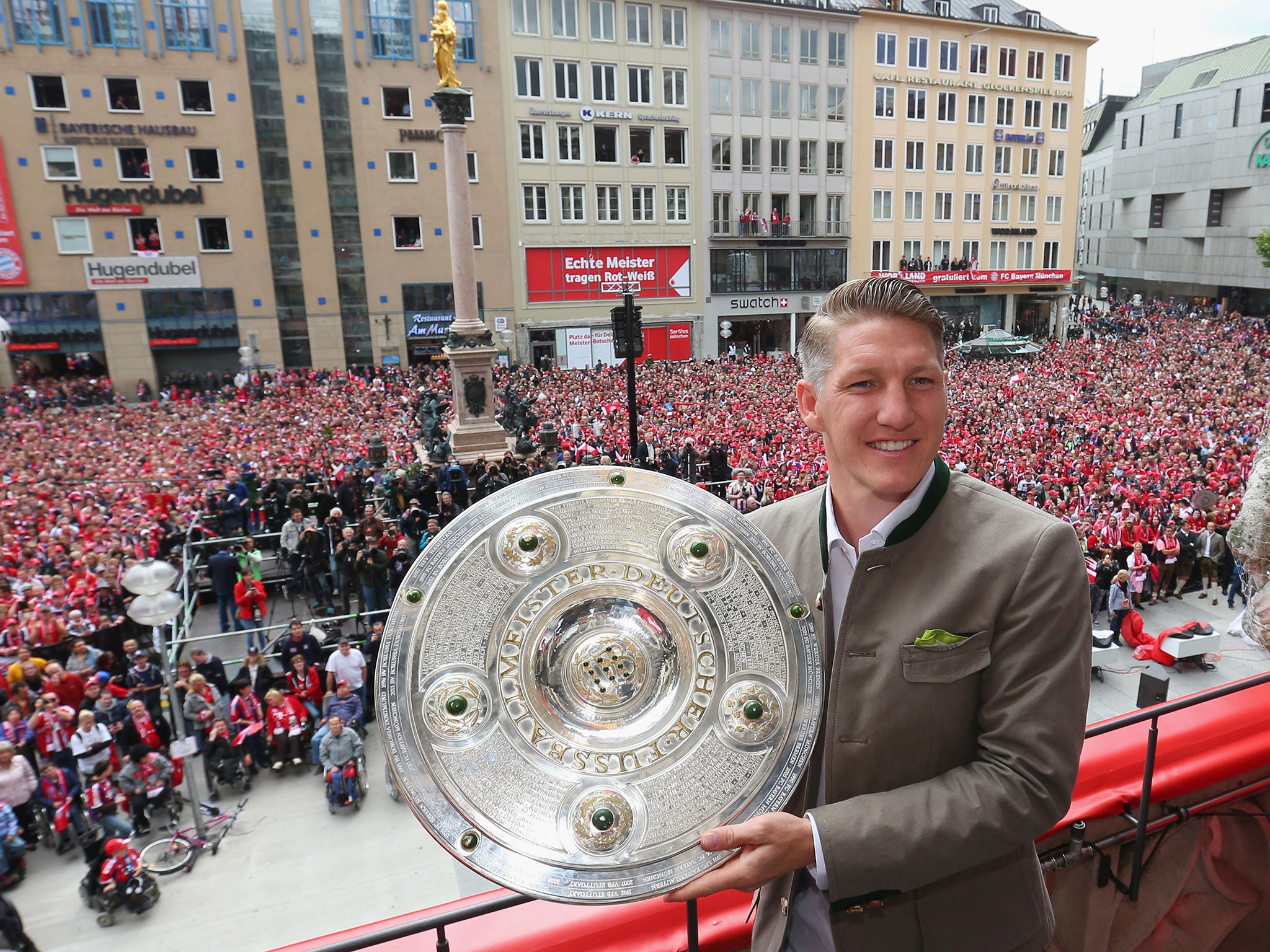 Schweinsteiger helped Bayern to the Bundesliga title last season
