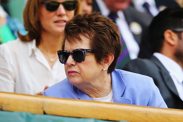 Billie Jean King attends Wimbledon last year