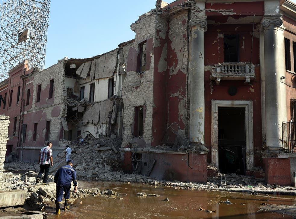 Several floors of the Italian consulate in Cairo were destroyed in the explosion