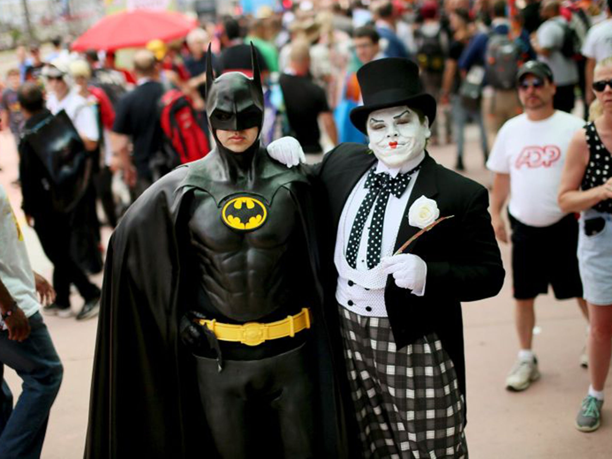 Batman and the Joker (one each of many) at Comic Com