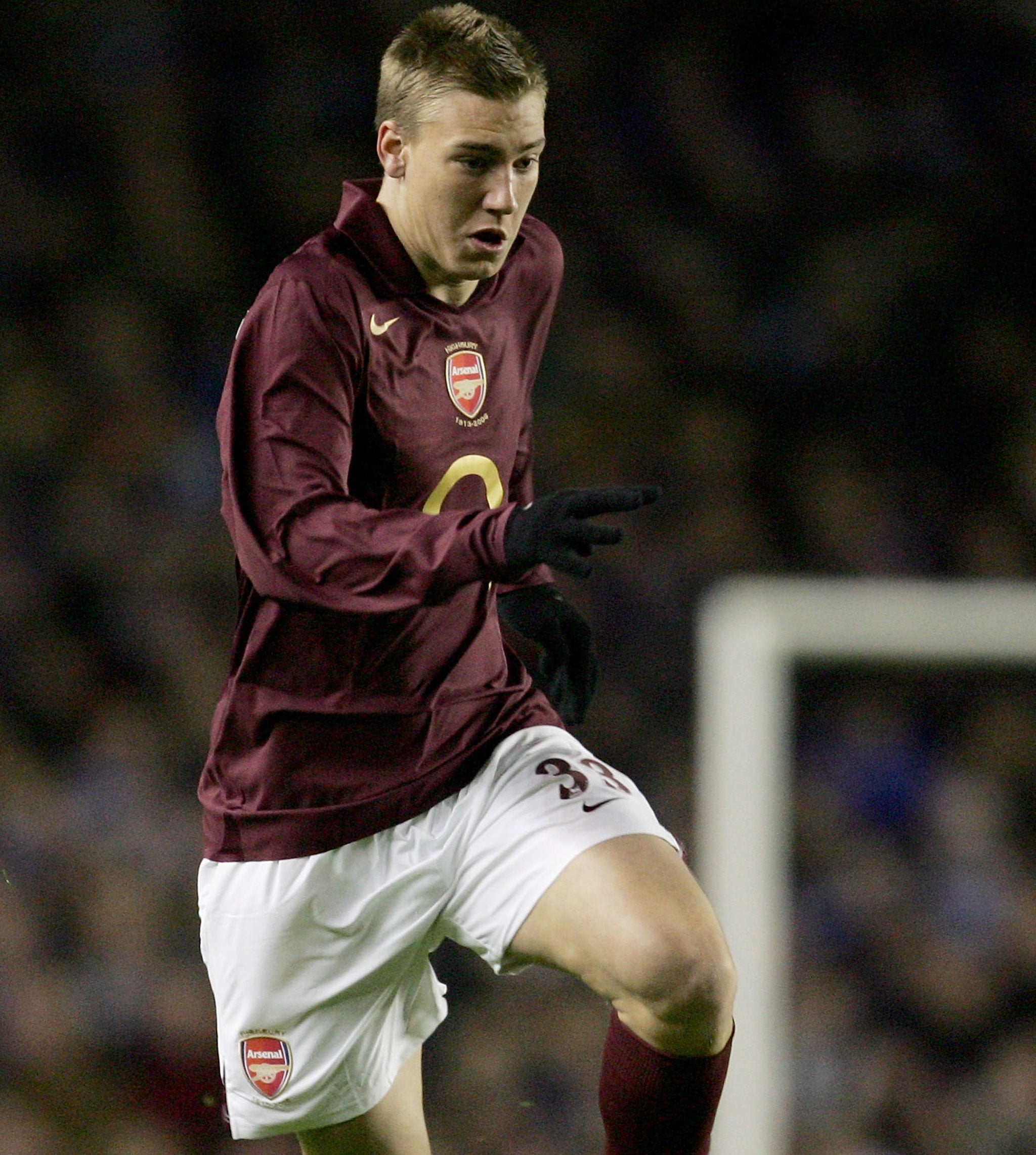 Nicklas Bendtner in the No 33 shirt during the 2004/05 season