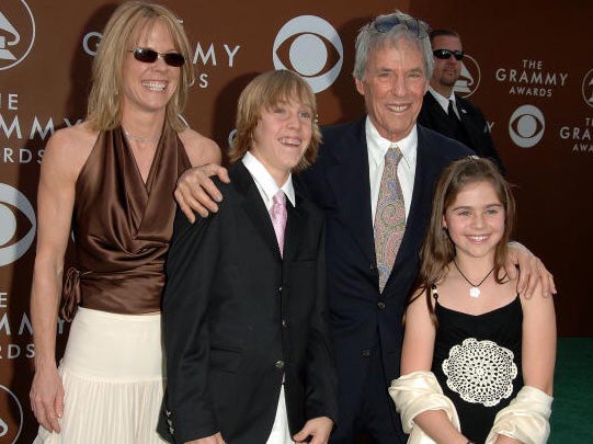 Burt Bacharach with wife Jane, and children Oliver and Raleigh at the 48th Annual Grammy Awards in 2006