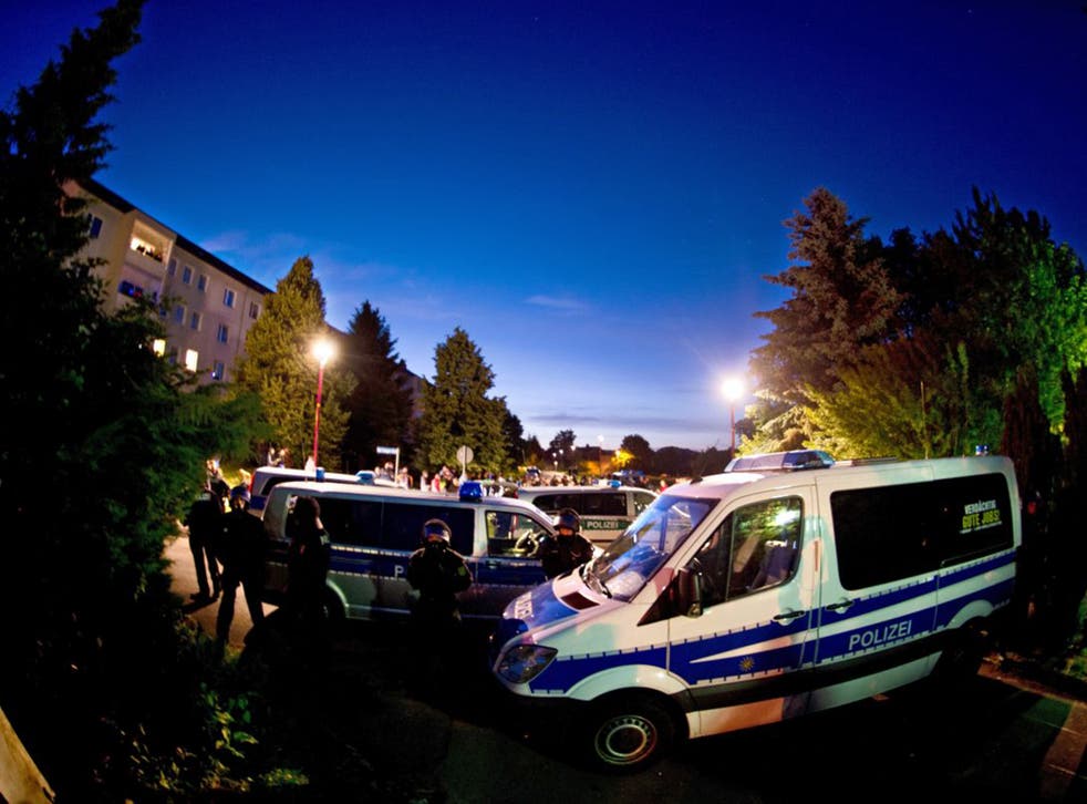 The hotel Leonardo in Freital, a temporary home for up to 300 refugees, has been at the centre of violent anti-migrant protests and counter demonstrations for several weeks